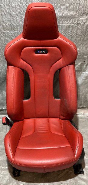 2015-2020 F82 BMW M4 Coupe Competition Package Sakhir Orange Merino Leather Front Seats / Heated / F8M05 - Image 3