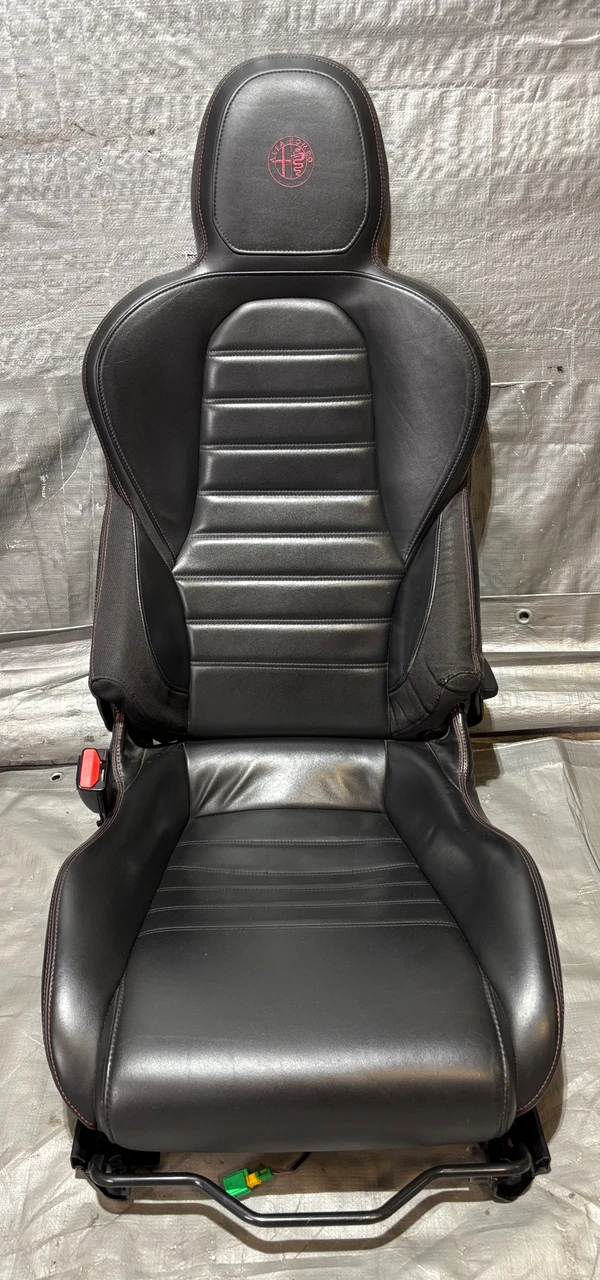 2015-2017 Alfa Romeo 4C Black Leather Seats / Pair / AR401 - Image 2